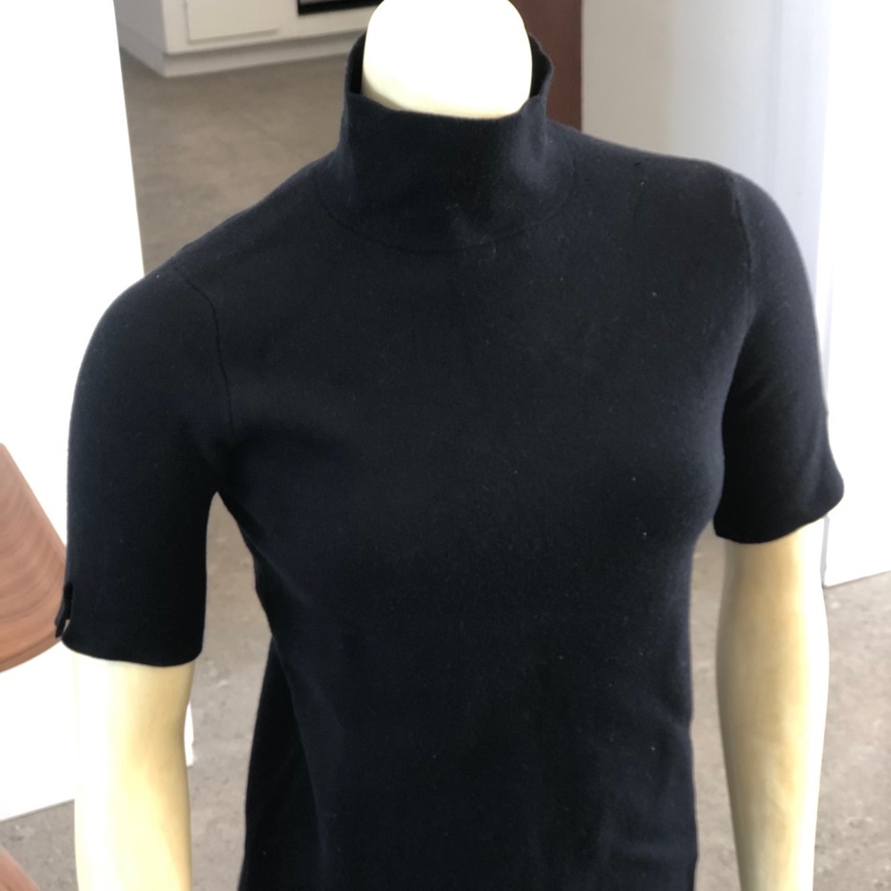 ZARA short sleeve black turtleneck